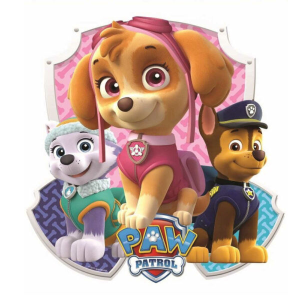 Paw Patrol - Skye, Everest en Chase muursticker