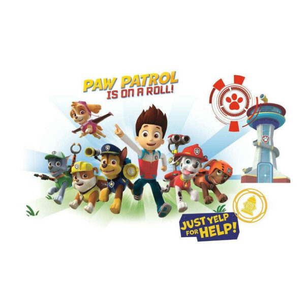 Paw Patrol Muursticker XL "is on a roll!"