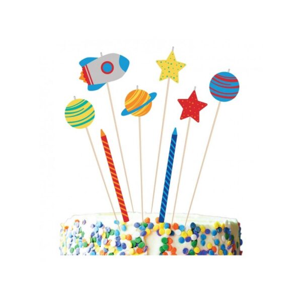Verjaardagskaarsen Thema - Ruimte