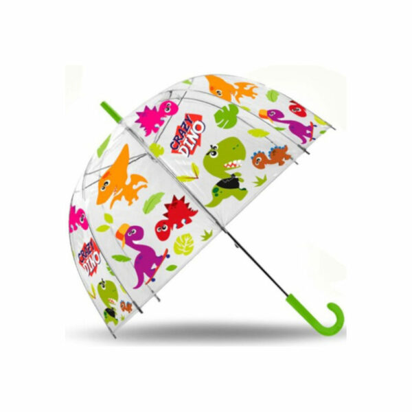 Transparante Crazy Dino Paraplu