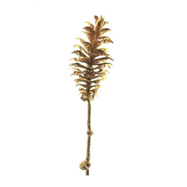 Kunsttak Pine cone goud 64cm