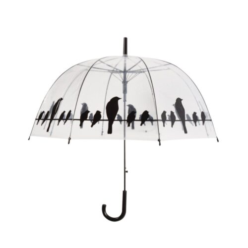 Esschert Design paraplu vogels op draad transparant