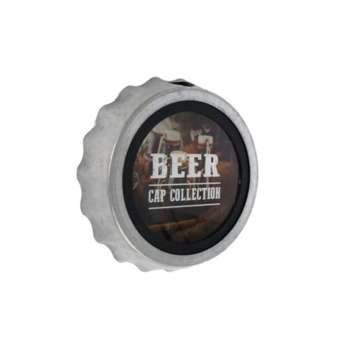 Wandversiering Beer Cap Collection Metaal  24x24x5 Cm