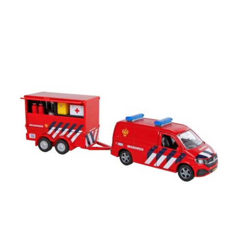 Auto Volkswagen transporter brandweer en aanhanger NL