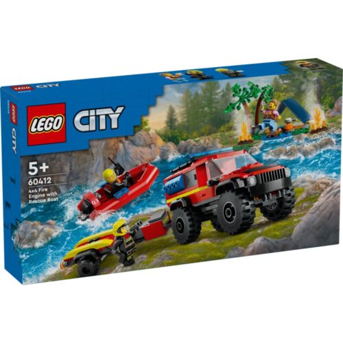 LEGO 60412 City 4x4 Brandweerauto  Met Reddingsboot