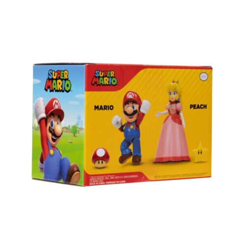 Super Mario figuren mario & peach 10 cm 2-pack