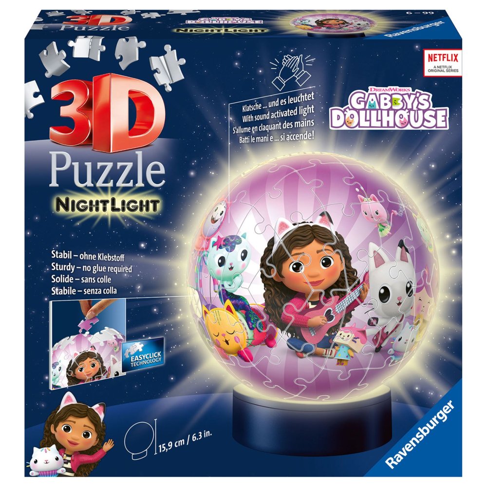 Ravensburger puzzel 3D met licht Gabby's Dollhouse