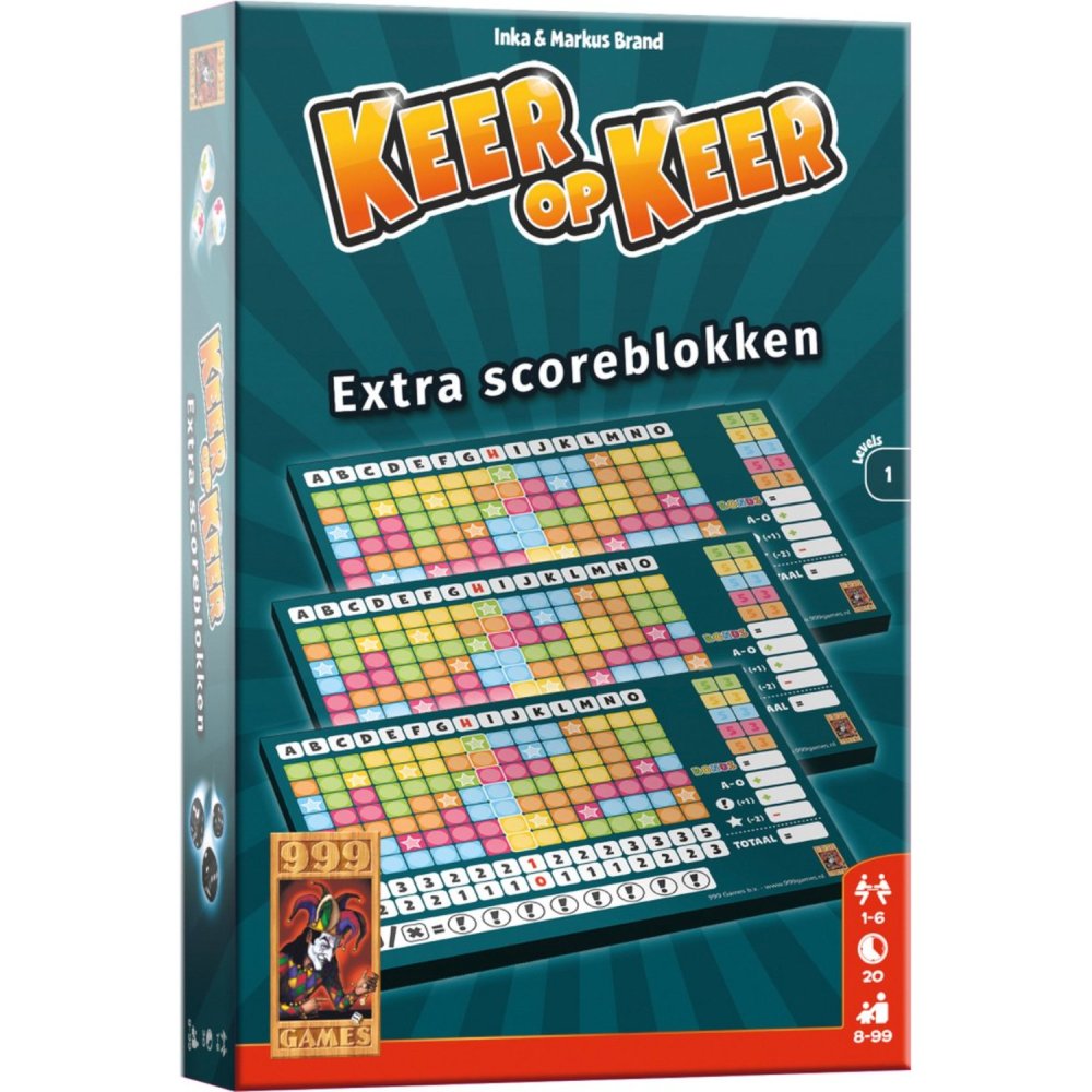 Spel Keer Op Keer Scoreblok 2 stuks Level 1
