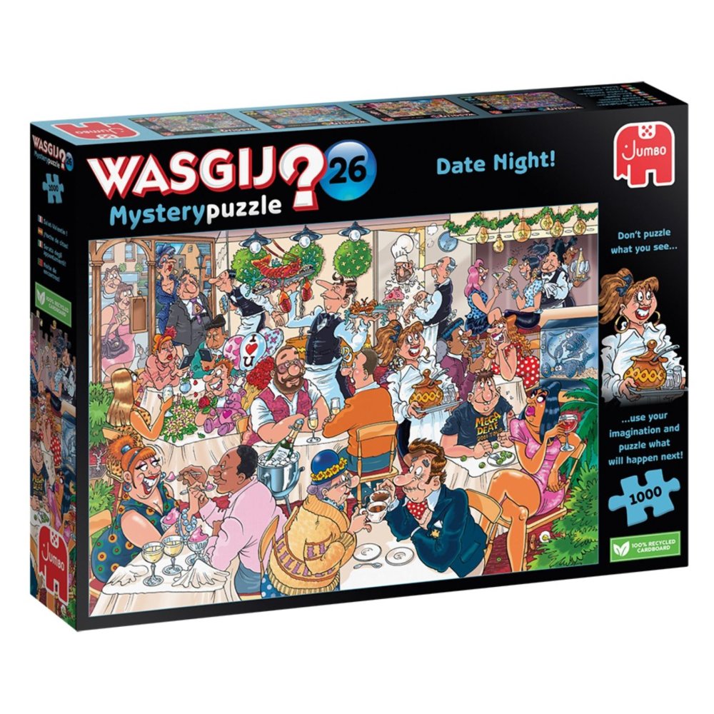 Puzzel Wasgij Retro Mystery 26 date night 1000 stukjes