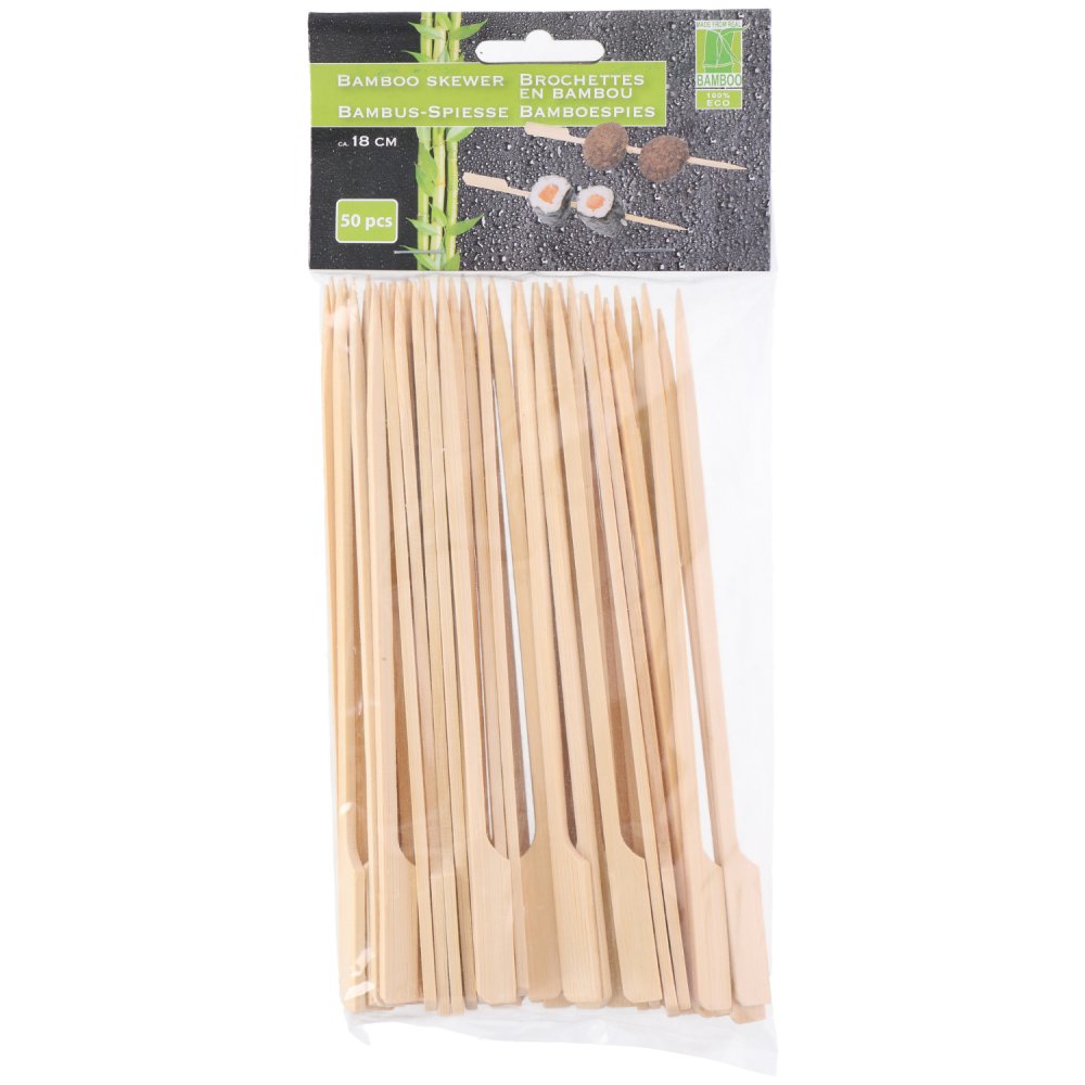 Eco-Import Bamboo cocktailprikkers 18 cm 50 stuks