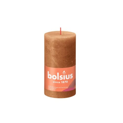 Bolsius Stompkaars Rustiek spicy bruin 130x68 mm