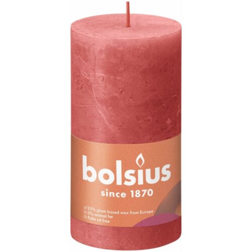 Bolsius Stompkaars Rustiek 130 x 68 cm Blossom Pink