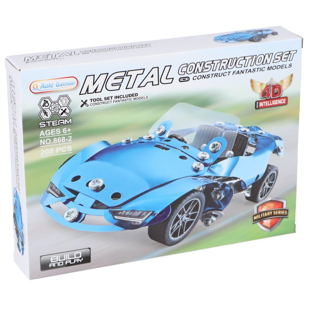 Constructieset metaal auto sport