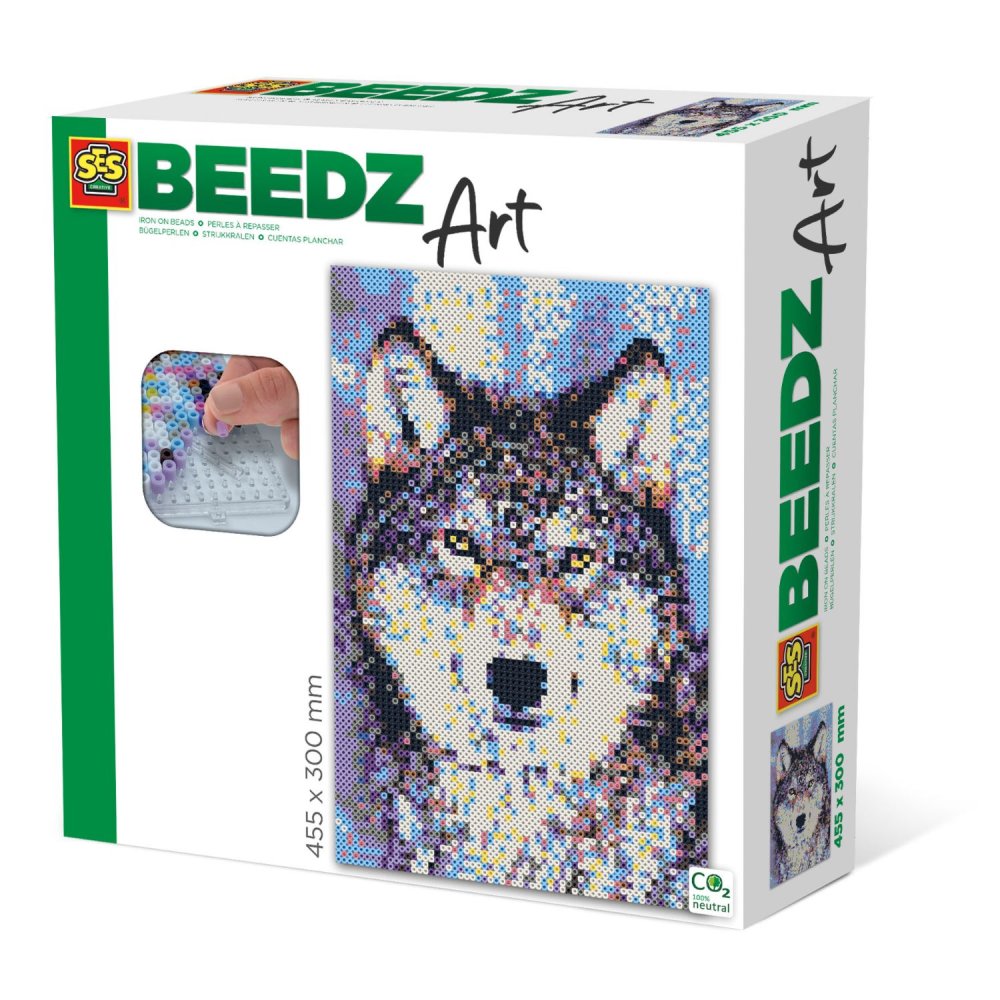 SES BEEDZ ART: Strijkkralen Wolf