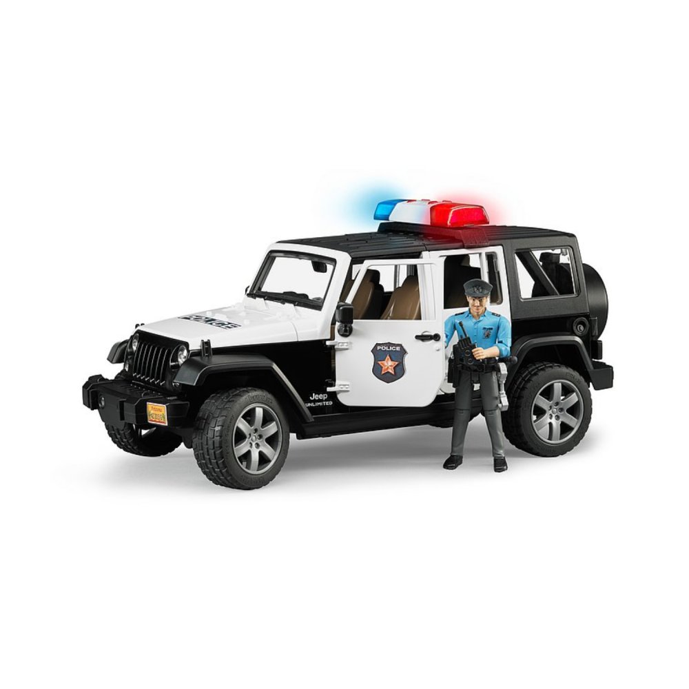Bruder Auto Jeep Politie Wrangler Rubicon  Unlimited Licht En Geluid
