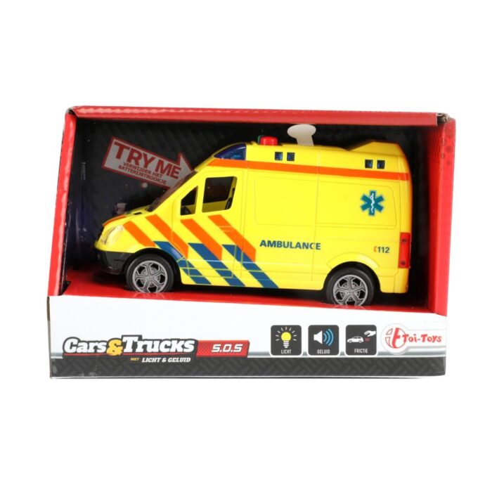 Cars ambulance truck Nederlands frictie met licht  en geluid