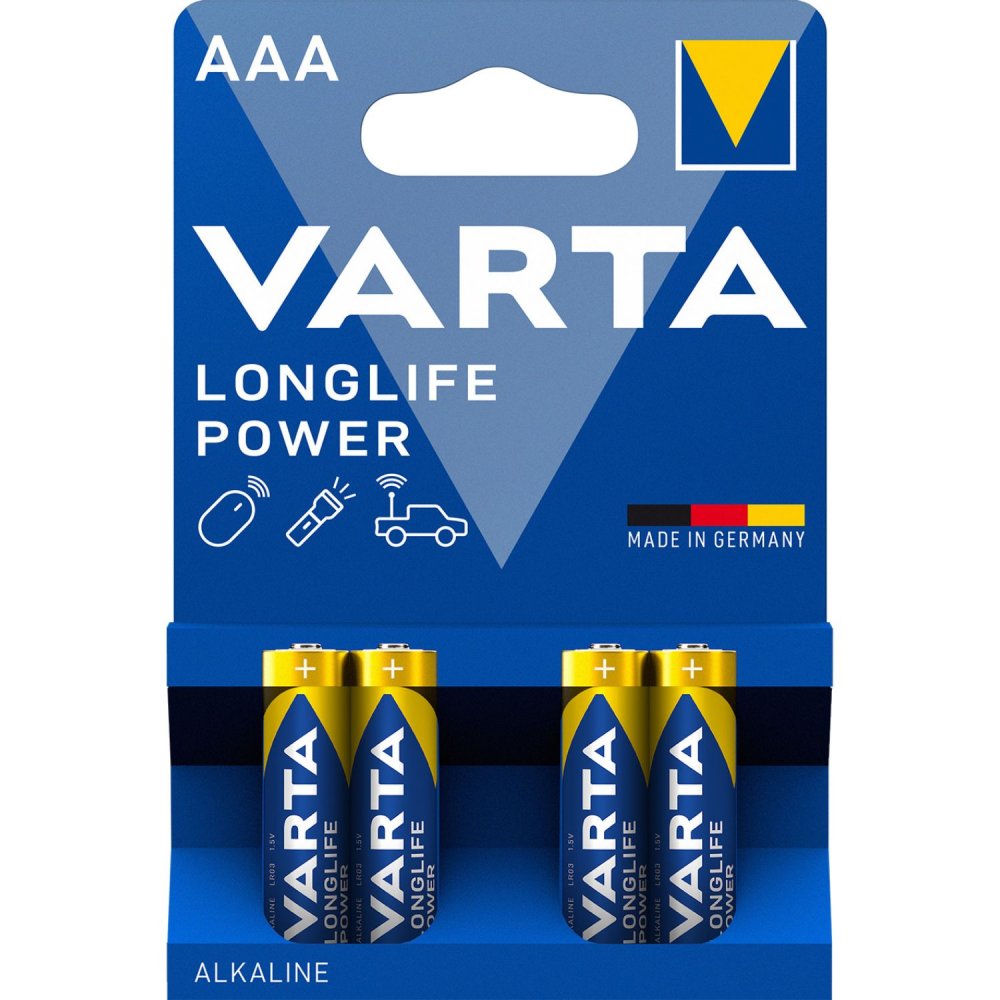Batterij AAA 4x Varta Alkaline Longlife Power