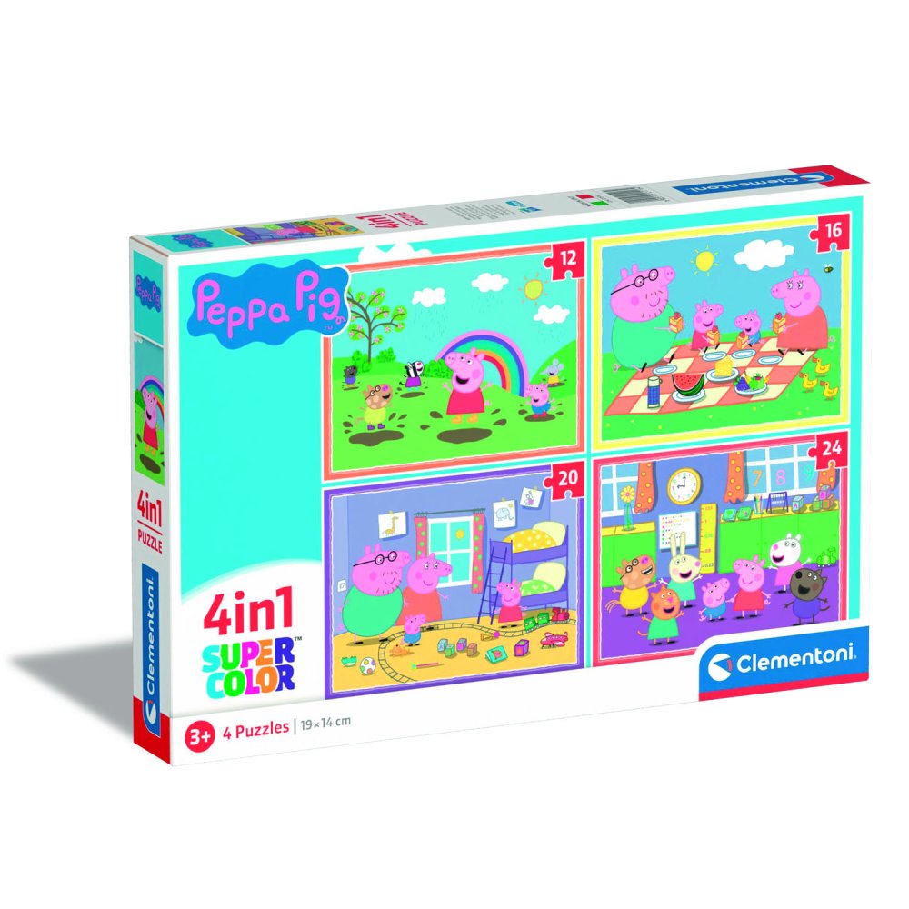 Clementoni Peppa Pig 4 in 1 puzzel 12