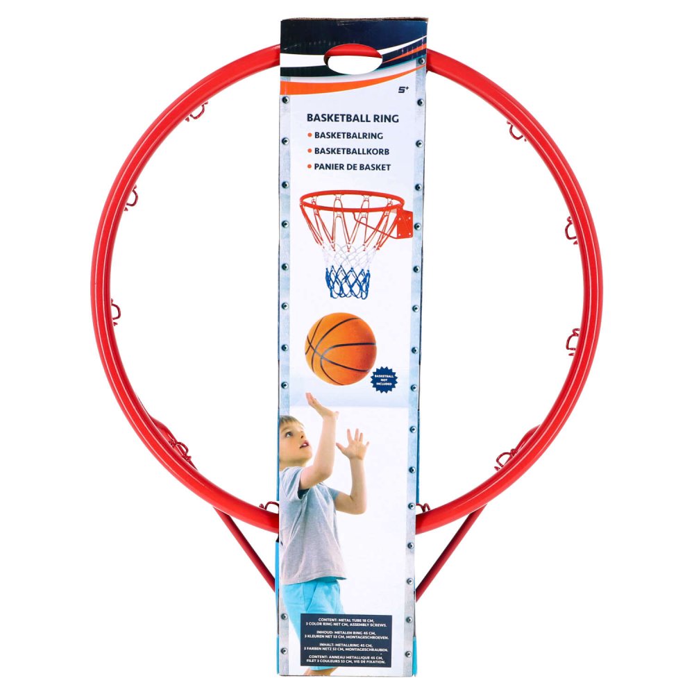 Alert Sport Basketbal Ring Luxe Met Net  Metaal 53 Cm