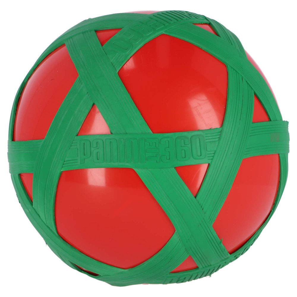 Rode Crossbal met Groene Rubberband