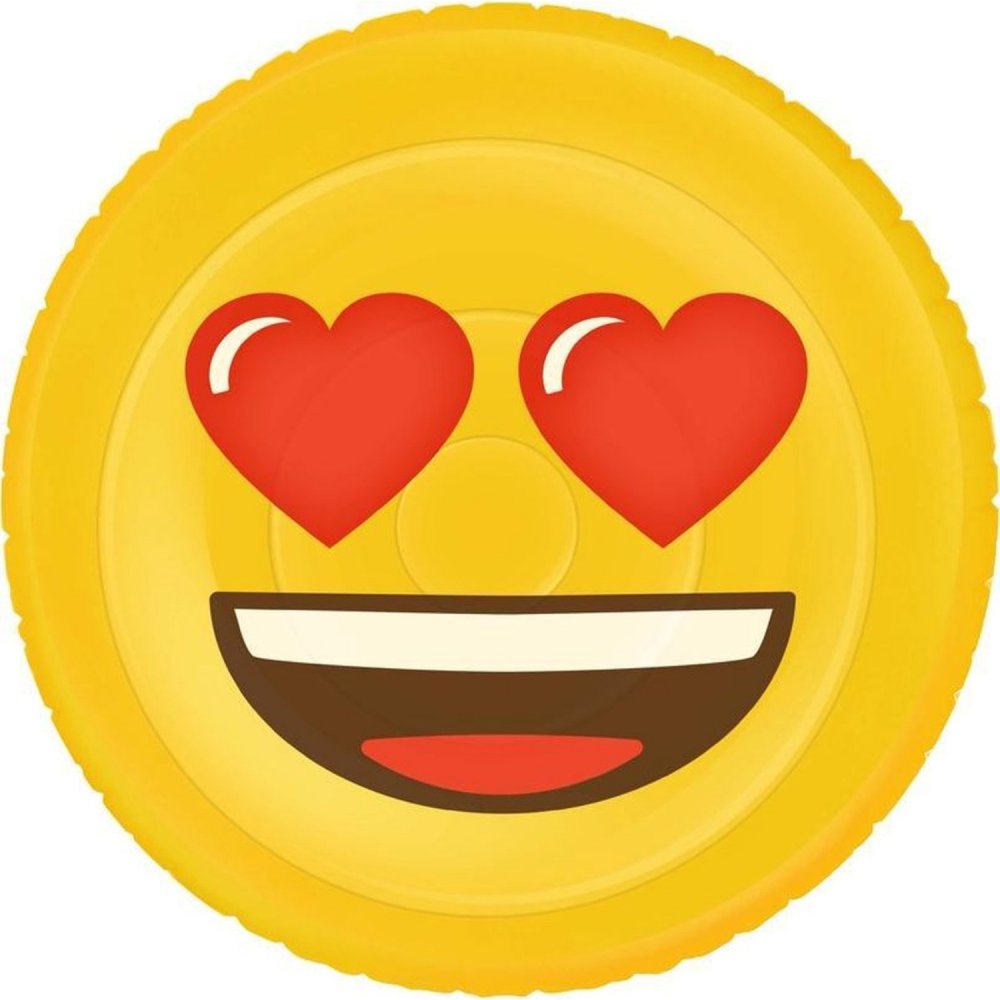 Luchtbed Emoji Face Heart 140 cm