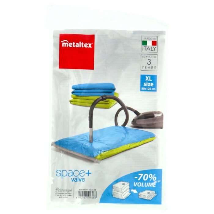 Metaltex Vacuumzak en luchtdicht ventiel XL 80x120 Cm