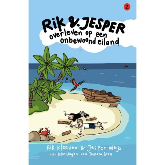 Rik en Jesper overleven op een onbewoond eiland - Kinderboek
