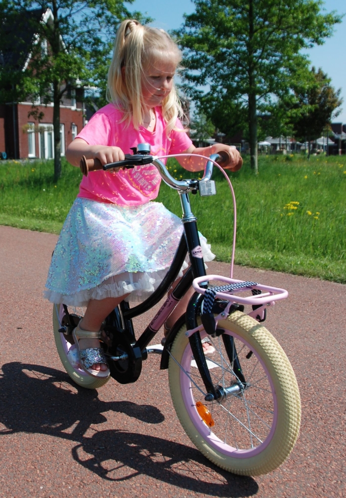 Volare Excellent Kinderfiets - Meisjes - 16 inch - Zwart - 95% afgemonteerd - Afbeelding 17