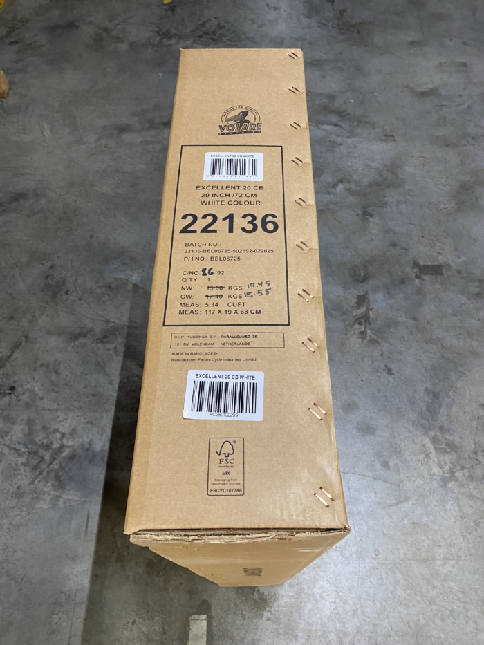 Volare Excellent Kinderfiets - Meisjes - 20 inch - Wit - Afbeelding 13