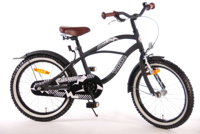 Volare Black Cruiser Kinderfiets - Jongens - 18 inch - Zwart - 95% afgemonteerd - Afbeelding 2