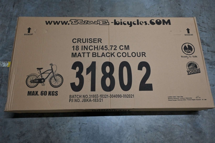 Volare Black Cruiser Kinderfiets - Jongens - 18 inch - Zwart - 95% afgemonteerd - Afbeelding 12