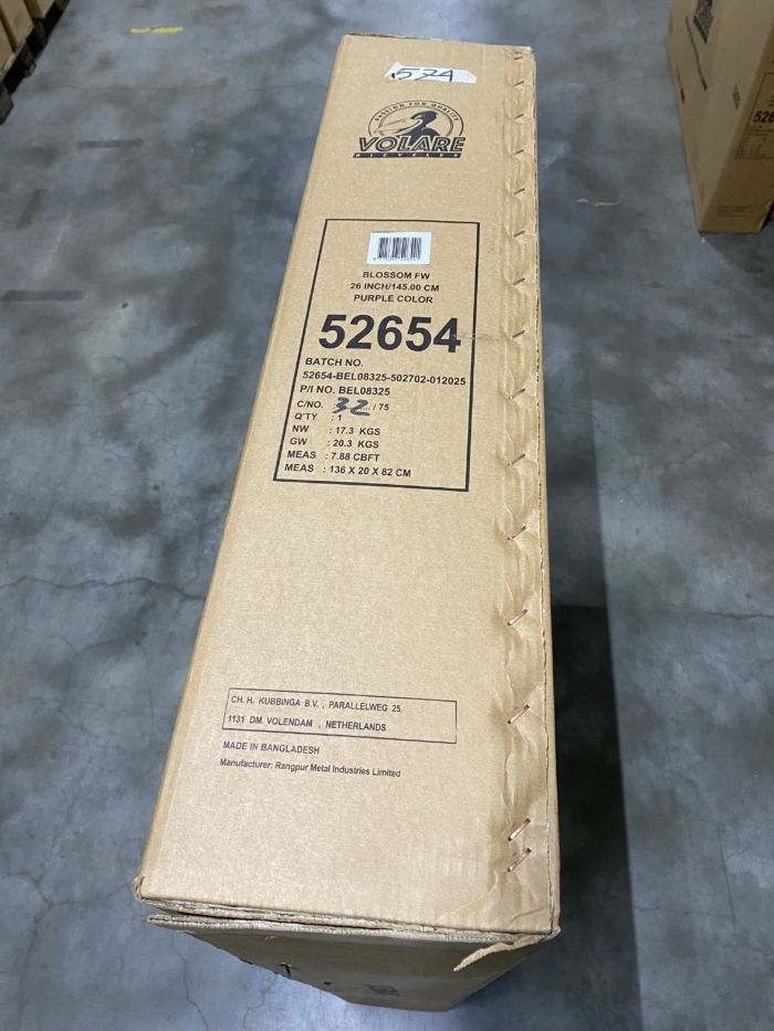 Volare Blossom Kinderfiets - Meisjes - 26 inch - Paars - Twee handremmen - Afbeelding 3