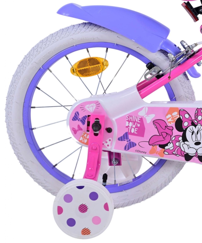 Disney Minnie Kinderfiets - Meisjes - 16 inch - Roze - Twee handremmen - Afbeelding 9