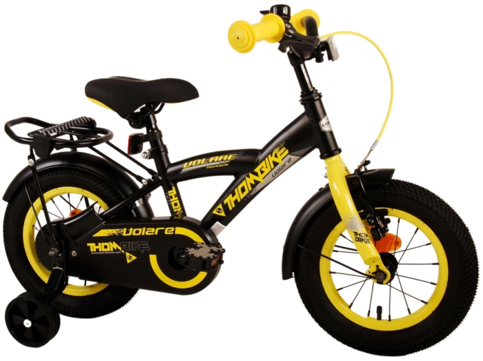 Volare Thombike Kinderfiets - Jongens - 12 inch - Zwart Geel - Afbeelding 2