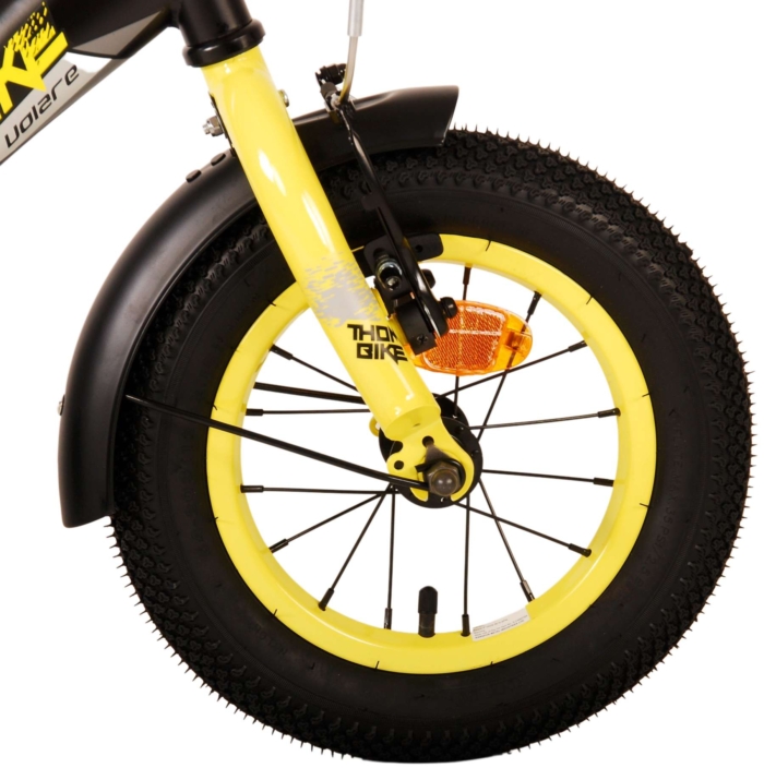 Volare Thombike Kinderfiets - Jongens - 12 inch - Zwart Geel - Afbeelding 5