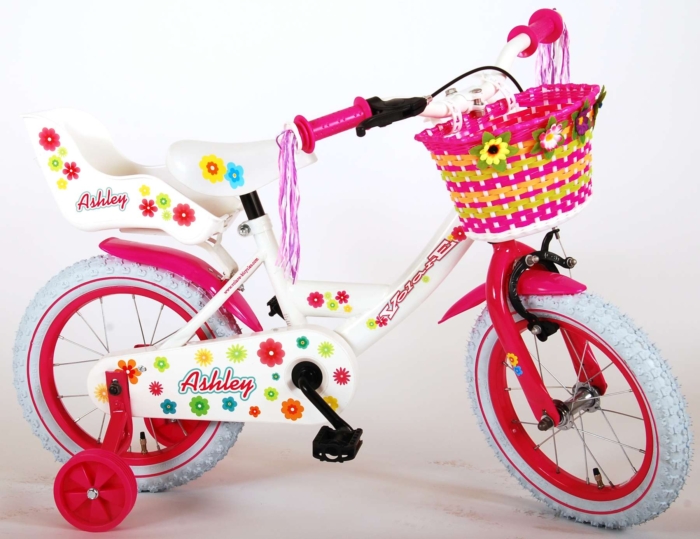 Volare Ashley Kinderfiets - Meisjes - 14 inch - Wit - 95% afgemonteerd - Afbeelding 13