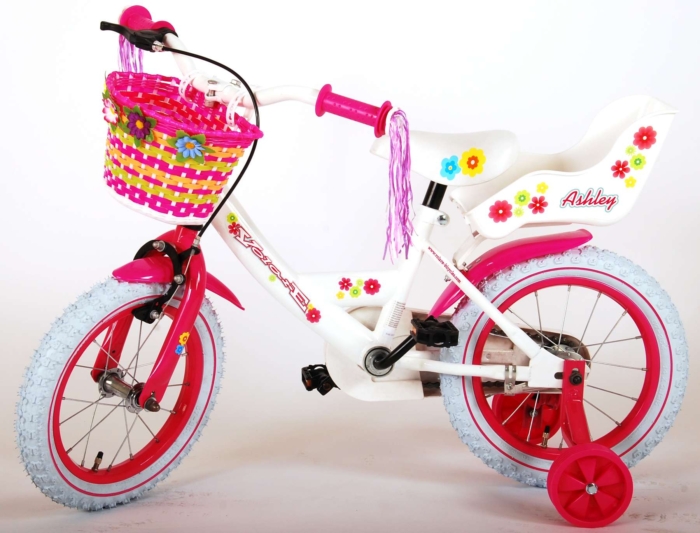 Volare Ashley Kinderfiets - Meisjes - 14 inch - Wit - 95% afgemonteerd - Afbeelding 3