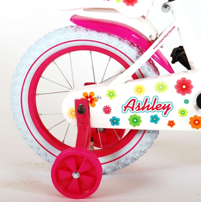 Volare Ashley Kinderfiets - Meisjes - 14 inch - Wit - 95% afgemonteerd - Afbeelding 12