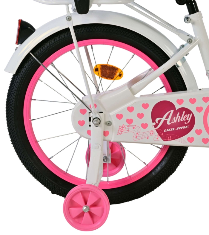 Volare Ashley Kinderfiets - Meisjes - 18 inch - Wit - Afbeelding 5