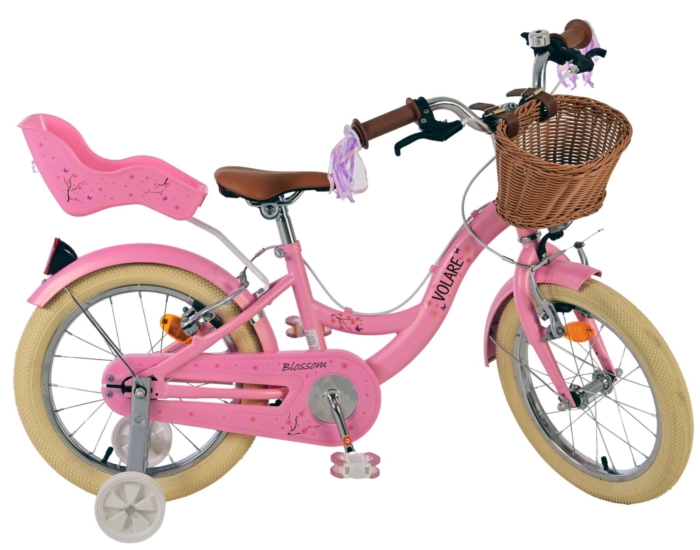 Volare Blossom Kinderfiets - Meisjes - 16 inch - Roze - Twee Handremmen - Afbeelding 10