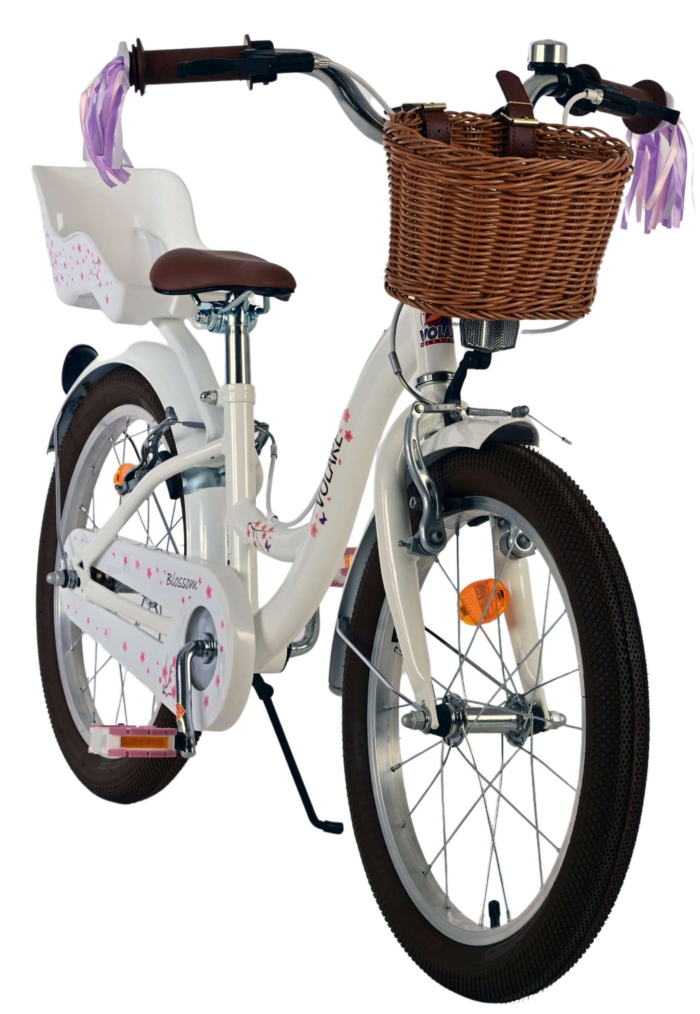 Volare Blossom Kinderfiets - Meisjes - 18 inch - Wit - Twee handremmen - Afbeelding 5