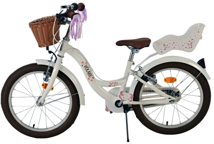 Volare Blossom Kinderfiets - Meisjes - 18 inch - Wit - Twee handremmen - Afbeelding 7