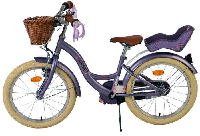 Volare Blossom Kinderfiets - Meisjes - 18 inch - Paars - Afbeelding 8