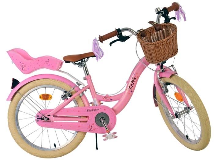 Volare Blossom Kinderfiets - Meisjes - 18 inch - Roze - Twee handremmen - Afbeelding 10
