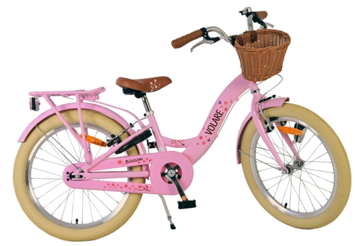 Volare Blossom Kinderfiets - Meisjes - 20 inch - Roze - Twee handremmen - Afbeelding 2