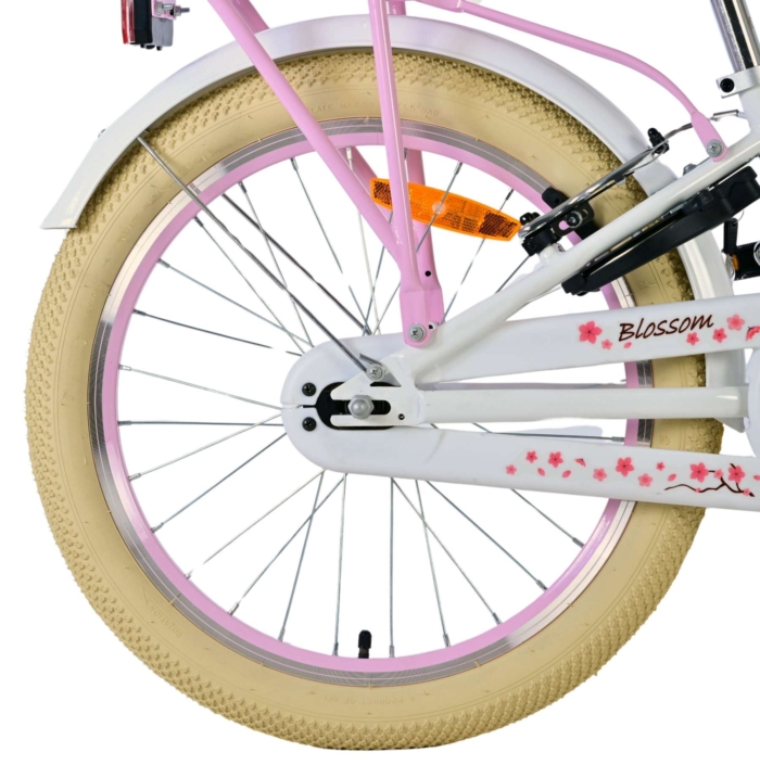 Volare Blossom Kinderfiets - Meisjes - 20 inch - Wit - Twee handremmen - Afbeelding 2