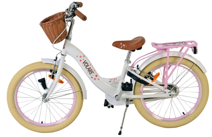 Volare Blossom Kinderfiets - Meisjes - 20 inch - Wit - Twee handremmen - Afbeelding 7