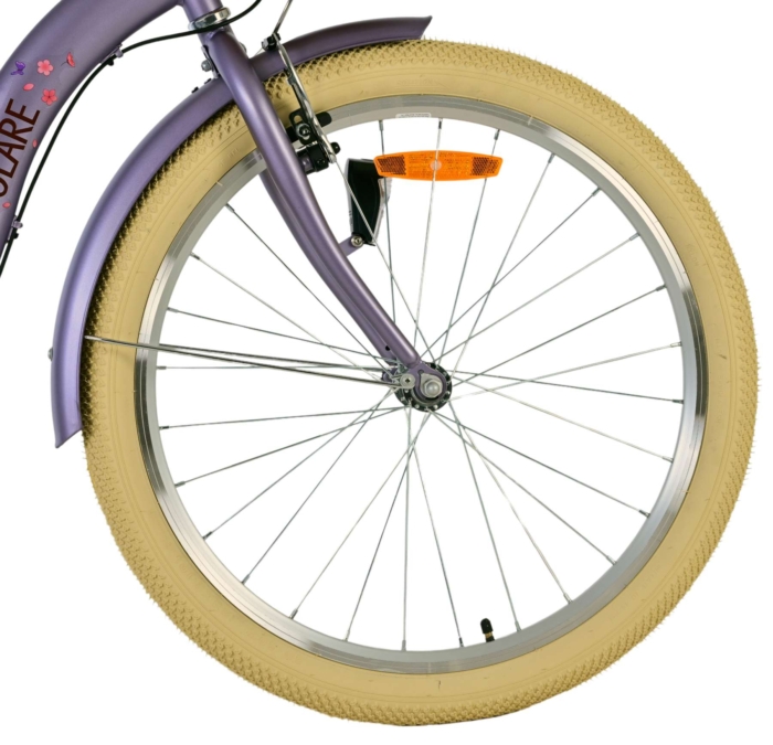 Volare Blossom Kinderfiets - Meisjes - 24 inch - Paars - 3 Versnellingen - Afbeelding 3