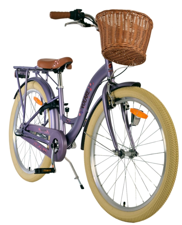Volare Blossom Kinderfiets - Meisjes - 24 inch - Paars - 3 Versnellingen - Afbeelding 6