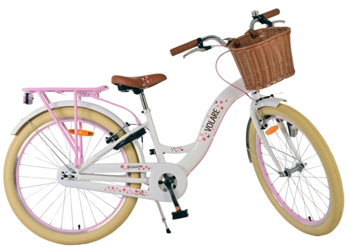 Volare Blossom Kinderfiets - Meisjes - 24 inch - Wit - Twee handremmen - Afbeelding 10